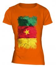 Cameroon Grunge Flag Ladies T-Shirt