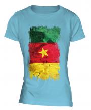 Cameroon Grunge Flag Ladies T-Shirt