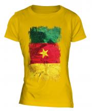 Cameroon Grunge Flag Ladies T-Shirt