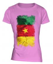 Cameroon Grunge Flag Ladies T-Shirt