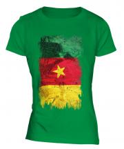 Cameroon Grunge Flag Ladies T-Shirt