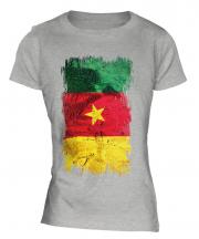 Cameroon Grunge Flag Ladies T-Shirt