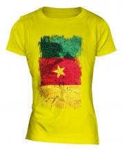 Cameroon Grunge Flag Ladies T-Shirt