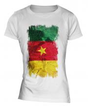 Cameroon Grunge Flag Ladies T-Shirt