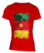 Cameroon Grunge Flag Ladies T-Shirt