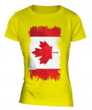 Canada Grunge Flag Ladies T-Shirt