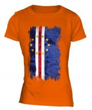 Cape Verde Grunge Flag Ladies T-Shirt