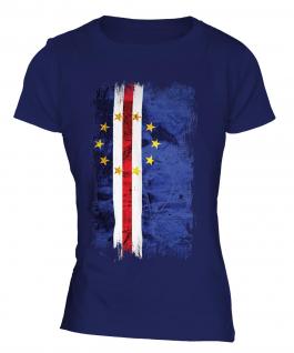 Cape Verde Grunge Flag Ladies T-Shirt