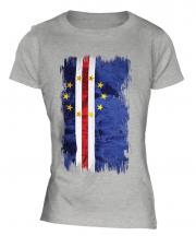 Cape Verde Grunge Flag Ladies T-Shirt