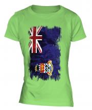 Cayman Islands Grunge Flag Ladies T-Shirt