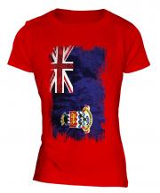 Cayman Islands Grunge Flag Ladies T-Shirt