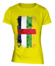 Central African Republic Grunge Flag Ladies T-Shirt