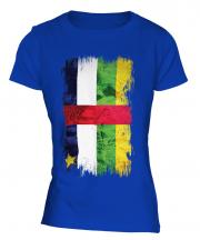Central African Republic Grunge Flag Ladies T-Shirt