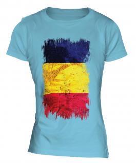 Chad Grunge Flag Ladies T-Shirt