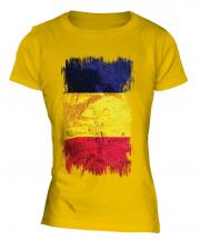 Chad Grunge Flag Ladies T-Shirt