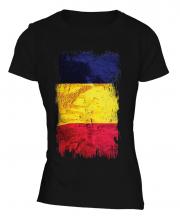 Chad Grunge Flag Ladies T-Shirt