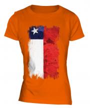 Chile Grunge Flag Ladies T-Shirt