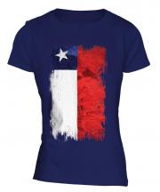 Chile Grunge Flag Ladies T-Shirt