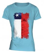 Chile Grunge Flag Ladies T-Shirt
