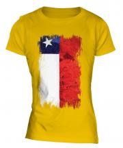 Chile Grunge Flag Ladies T-Shirt