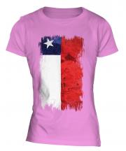 Chile Grunge Flag Ladies T-Shirt
