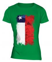 Chile Grunge Flag Ladies T-Shirt