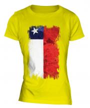 Chile Grunge Flag Ladies T-Shirt