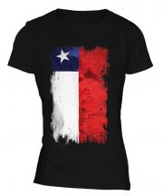 Chile Grunge Flag Ladies T-Shirt