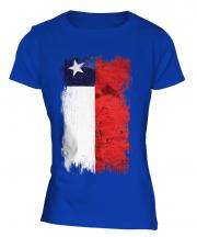 Chile Grunge Flag Ladies T-Shirt