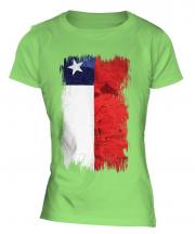 Chile Grunge Flag Ladies T-Shirt