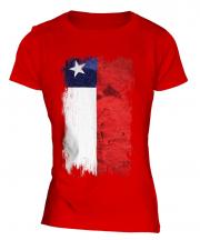 Chile Grunge Flag Ladies T-Shirt