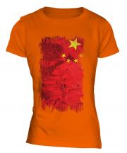 China Grunge Flag Ladies T-Shirt