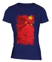 China Grunge Flag Ladies T-Shirt