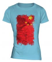 China Grunge Flag Ladies T-Shirt