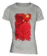 China Grunge Flag Ladies T-Shirt