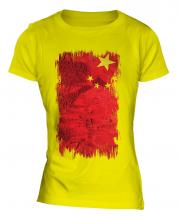China Grunge Flag Ladies T-Shirt