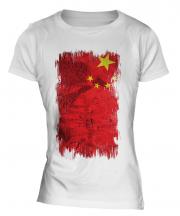 China Grunge Flag Ladies T-Shirt