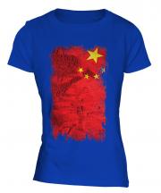 China Grunge Flag Ladies T-Shirt