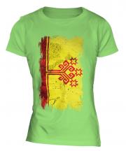 Chuvashia Grunge Flag Ladies T-Shirt