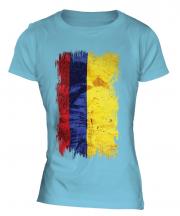 Colombia Grunge Flag Ladies T-Shirt