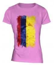 Colombia Grunge Flag Ladies T-Shirt