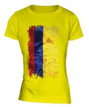 Colombia Grunge Flag Ladies T-Shirt