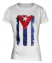 Cuba Grunge Flag Ladies T-Shirt