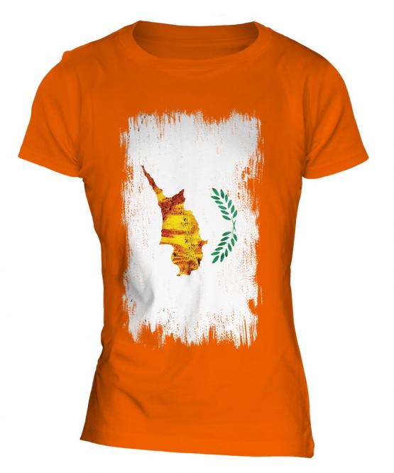 Cyprus Grunge Flag Ladies T-Shirt