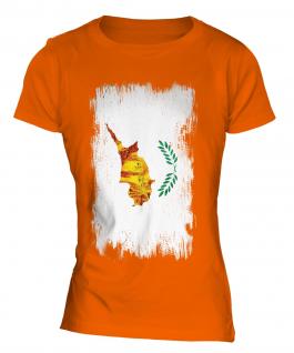 Cyprus Grunge Flag Ladies T-Shirt