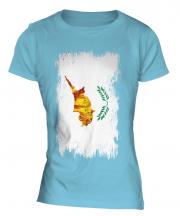 Cyprus Grunge Flag Ladies T-Shirt