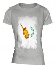 Cyprus Grunge Flag Ladies T-Shirt