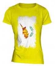 Cyprus Grunge Flag Ladies T-Shirt