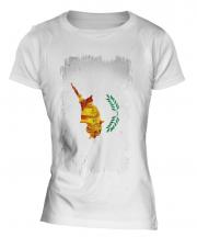 Cyprus Grunge Flag Ladies T-Shirt