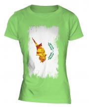Cyprus Grunge Flag Ladies T-Shirt